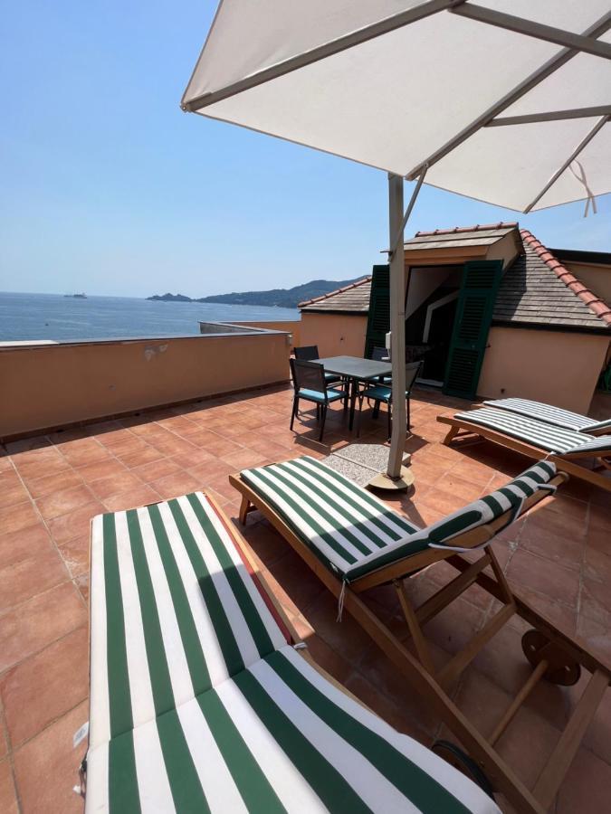 Welcome Riviera - Attico San Faustino 165 Mq Piu 110 Mq Di Terrazza- In Villa 700 ,Vista Mare Strepitosa-100 M Dalla Spiaggia-Parking Esclusivo Рапало Екстериор снимка